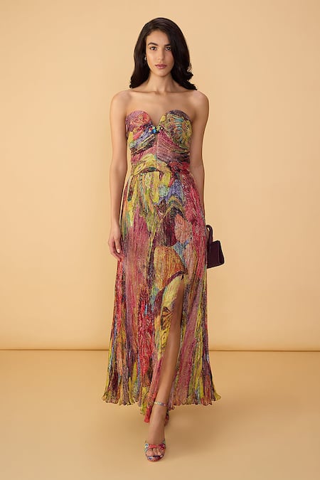 Saaksha & Kinni Floroscent Daisy Claritta Printed Dress 