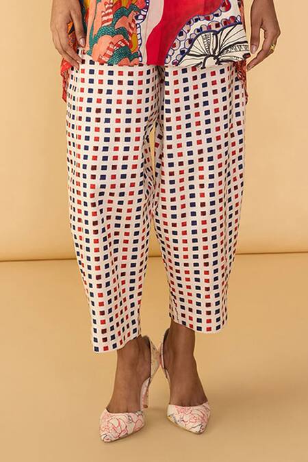 Saaksha & Kinni Multi Color Box Loly Printed Trouser Online at Aza Fashions Saaksha & Kinni_Multi Color Box Loly Printed Trouser _Online_at_Aza_Fashions