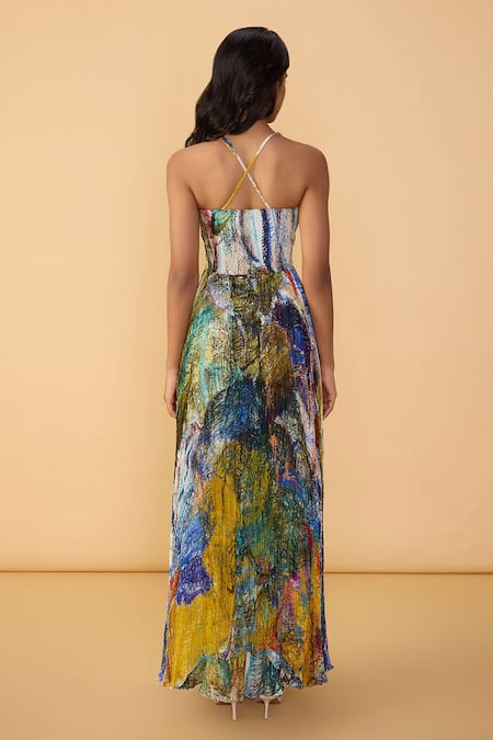 Saaksha & Kinni Scribble Dense Kiara Printed Dress 