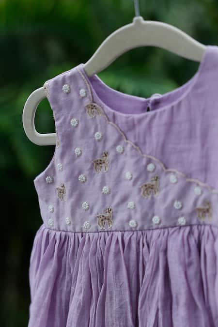 Buy_Snuggleme_Purple Chanderi Embroidery, Beads Floral Top With Lehenga _Online_at_Aza_Fashions