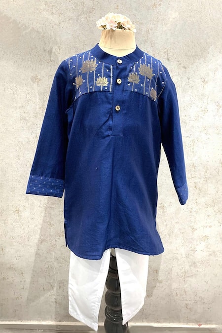 Snuggleme Lotus Print Patch Kurta Set 