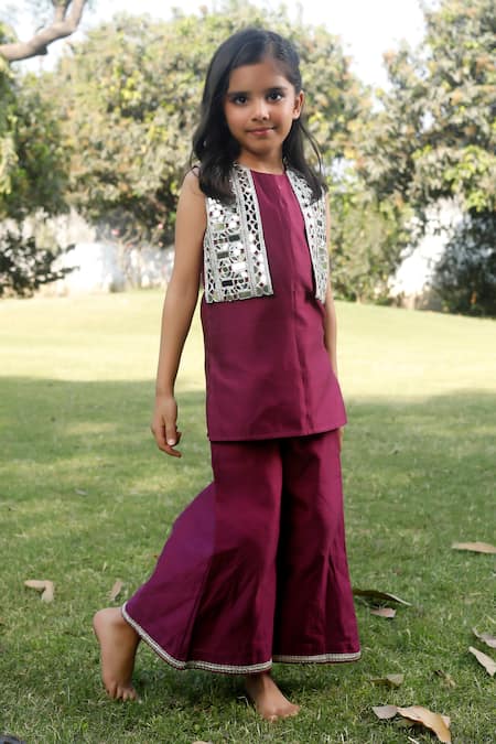 Snuggleme Mirror Work Kurta With Flared Pant 