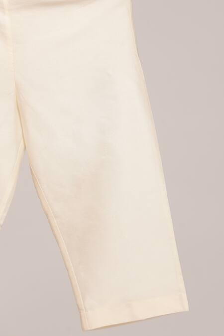 Buy_Snuggleme_Orange Chanderi Kurta And Pant Set _Online_at_Aza_Fashions