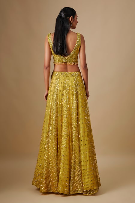 Asaga Flurry Embroidered Lehenga Blouse Set 