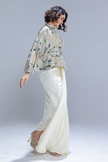 Studio Surbhi Draped Gown & Kimono Set 