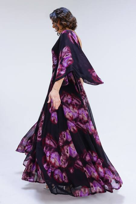 Studio Surbhi Organza One Shoulder Top & Skirt Set 