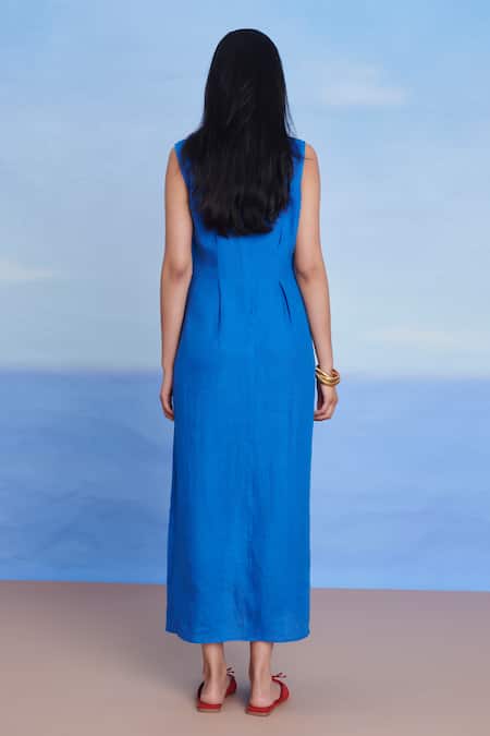 Saphed Santorini Linen Drape Dress 