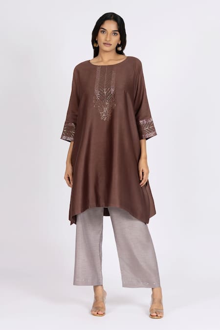 Bhavik Shah Kaamdani Embellished Kimono Kurta Set 