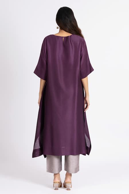 Bhavik Shah Kaamdani Embellished Kimono Kurta With Pant 