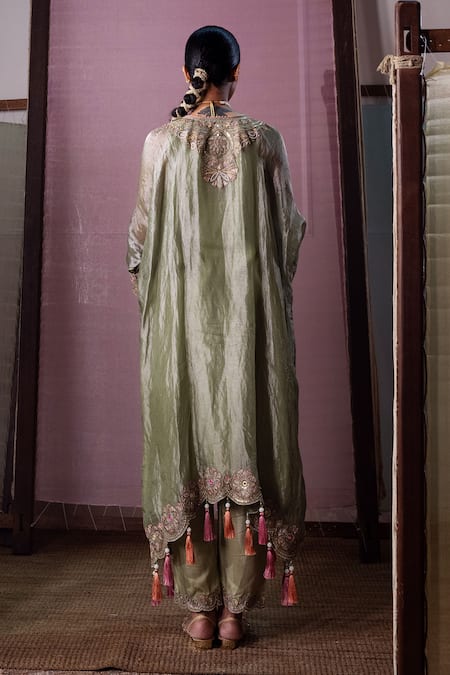 Nabo Floral Pattern Kaftan With Pant 