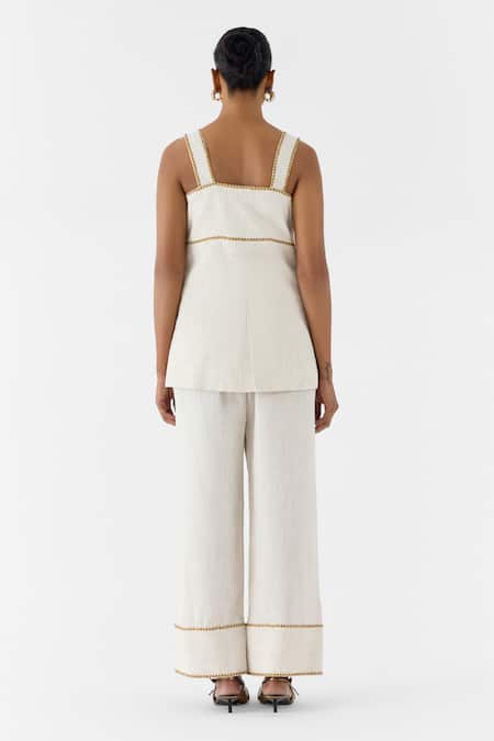 Studio Rigu Pearl Linen Blazer & Trousers Set 