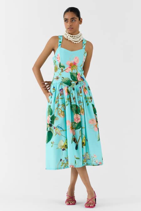 Studio Rigu Blue Blossom Sweetheart Dress 