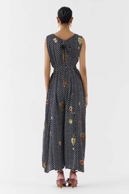 Studio Rigu Onyx Polka Dot Jumpsuit 