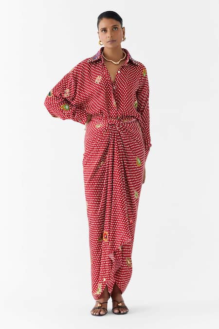 Studio Rigu Quartz Polka Dot Shirt Dress 