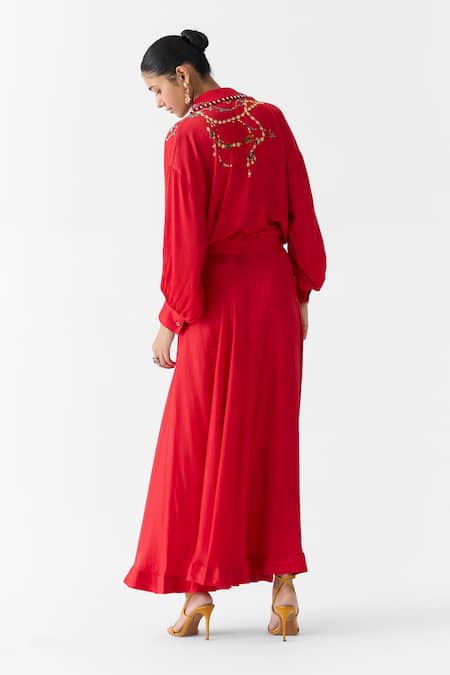 Studio Rigu Maharani Printed Crop Top & Skirt Set 