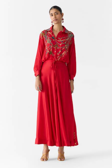 Studio Rigu Maharani Printed Crop Top & Skirt Set 