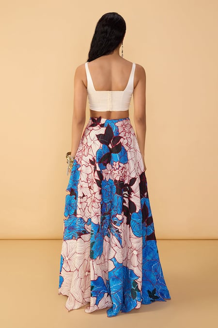 Saaksha & Kinni Sachi Rose Print Lehenga 