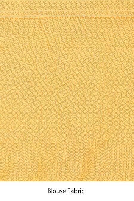 Shop_Naintara Bajaj_Yellow Silk Zari, Embroidery Floral Woven Pattern Saree With Running Blouse _Online_at_Aza_Fashions