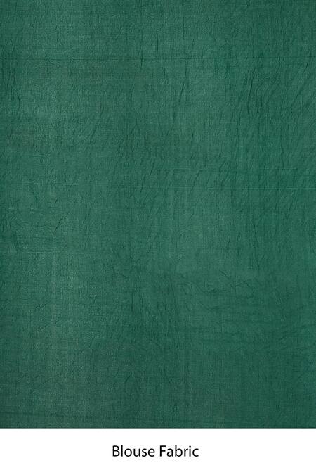 Samyukta Singhania_Green Silk Zari, Embroidery Floral Woven Pattern Saree With Running Blouse _Online_at_Aza_Fashions