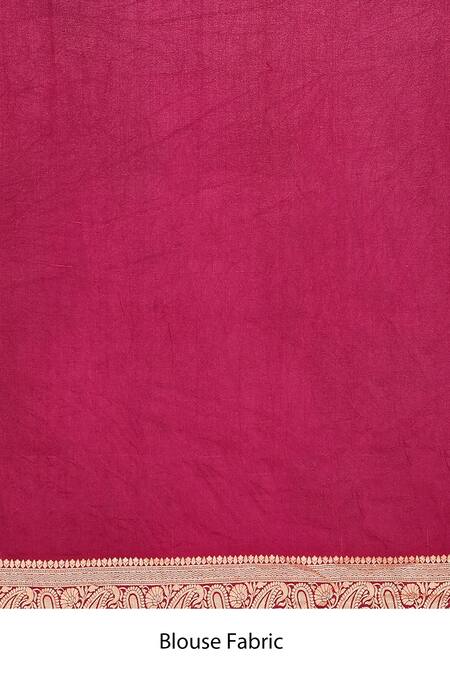 Naintara Bajaj_Maroon Silk Zari, Embroidery Floral Woven Pattern Saree With Running Blouse _Online_at_Aza_Fashions