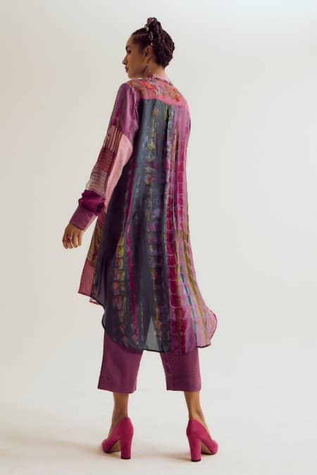 Capisvirleo Shrub Rose Tie Dye Kurta & Pant Set 