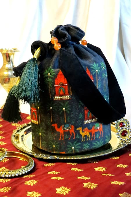 Mid July Home Luxury Rajasthan Potli Bag 