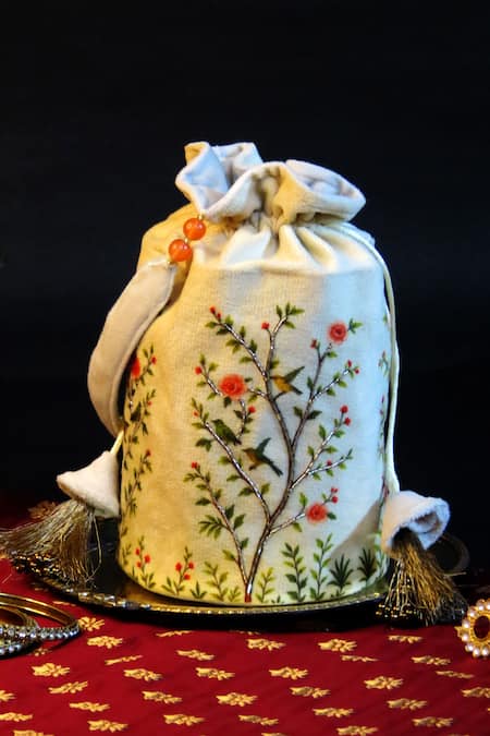 Mid July Home Floral Pattern Potli Bag 