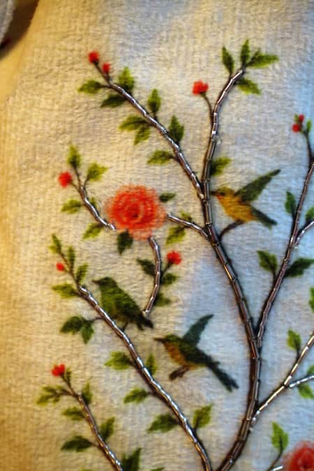 Buy_Mid July Home_Ivory Beads, Embroidery, Tassels Floral Pattern Potli Bag _Online_at_Aza_Fashions