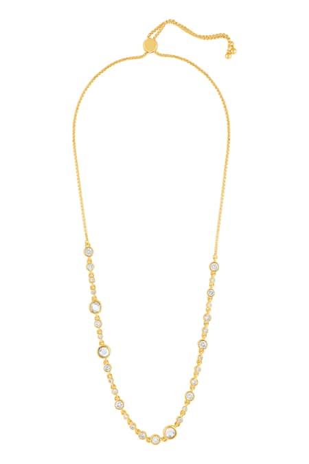 Shop Isharya Gold Plated Modern Maharani Bolo Choker Necklace at Aza Fashions Shop_Isharya_Gold Plated Modern Maharani Bolo Choker Necklace_at_Aza_Fashions