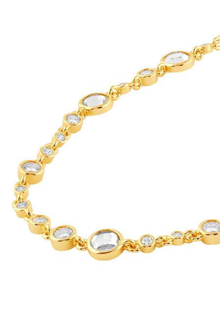 Isharya Gold Plated Modern Maharani Bolo Choker Necklace Online at Aza Fashions Isharya_Gold Plated Modern Maharani Bolo Choker Necklace_Online_at_Aza_Fashions