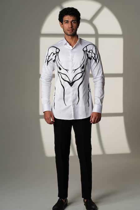 Sanjana Reddy Designs Armor Embroidered Shirt 
