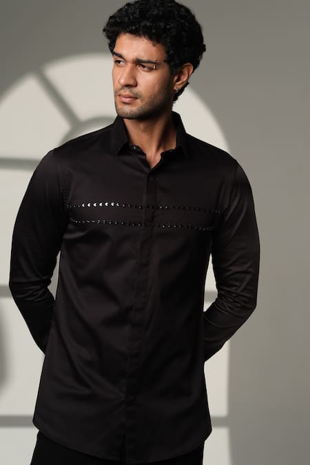 Sanjana Reddy Designs Arrow Placement Embroidered Shirt 