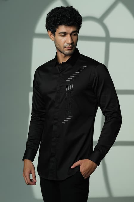 Sanjana Reddy Designs Cutdana Embroidered Shirt 