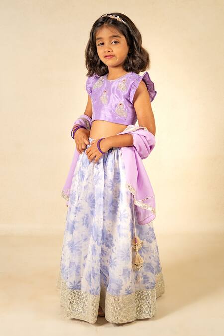 Buy JILMIL DREAMWEAR Purple Silk Embroidery, Stones, Zari, Sequins Hand Duck Top Lehenga Set Online at Aza Fashions Buy_JILMIL DREAMWEAR_Purple Silk Embroidery, Stones, Zari, Sequins Hand Duck Top Lehenga Set _Online_at_Aza_Fashions