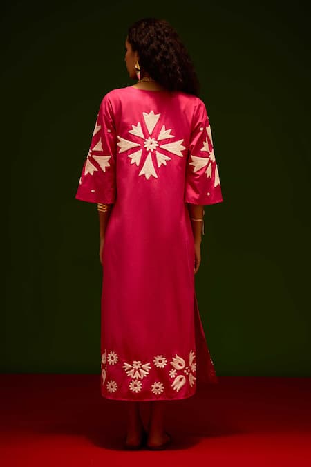 Indian Summer Story Thread Embroidered Dress 