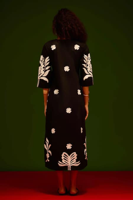 Indian Summer Story Tulip Thread Embroidered Dress 