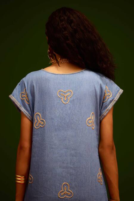 Indian Summer Story Garden Thread Embroidered Dress 