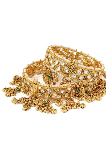 Vivinia By Vidhi Mehra Multi Color Stones, Beads Kundan Embellished Bangles Online at Aza Fashions Vivinia By Vidhi Mehra_Multi Color Stones, Beads Kundan Embellished Bangles _Online_at_Aza_Fashions