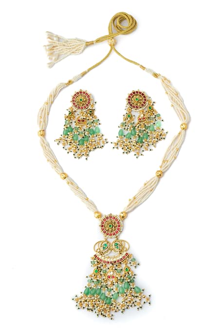 Vivinia By Vidhi Mehra Floral Embellished Choker Set 