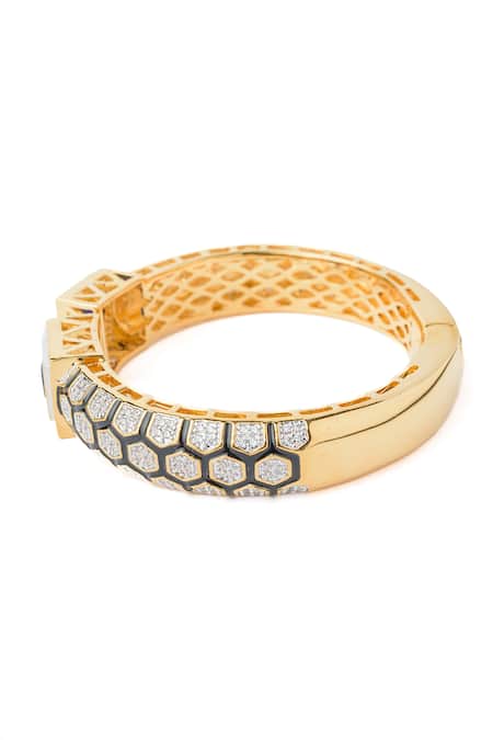 Vivinia By Vidhi Mehra Multi Color Stones, Faux Diamonds Florence Embellished Kada Online at Aza Fashions Vivinia By Vidhi Mehra_Multi Color Stones, Faux Diamonds Florence Embellished Kada _Online_at_Aza_Fashions