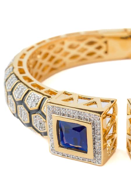 Buy Vivinia By Vidhi Mehra Multi Color Stones, Faux Diamonds Florence Embellished Kada Online at Aza Fashions Buy_Vivinia By Vidhi Mehra_Multi Color Stones, Faux Diamonds Florence Embellished Kada _Online_at_Aza_Fashions