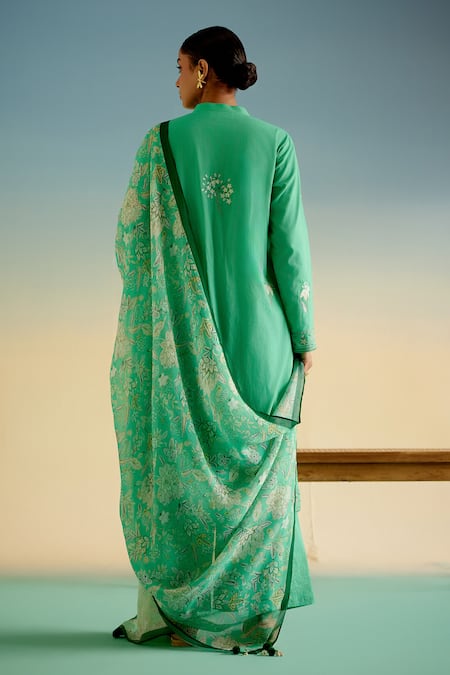 Shetab Kazmi Cotton Embroidered Kurta Pant Set 