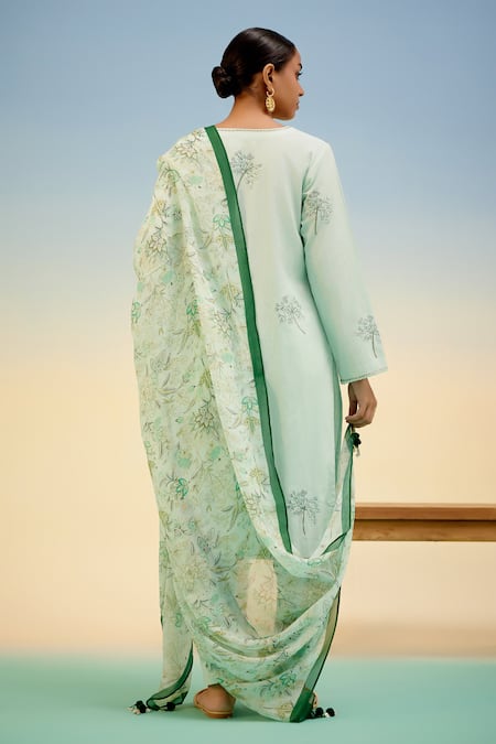 Shetab Kazmi Embroidered Kurta Pant Set 