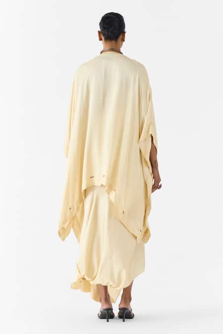 Studio Rigu Pearl Embroidered Kimono & Knot Skirt 