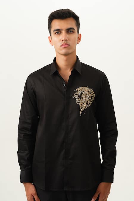 House Of Koa Jungle King Embroidered Shirt 