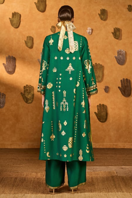 Masaba Green Folkstone Kurta With Pant 