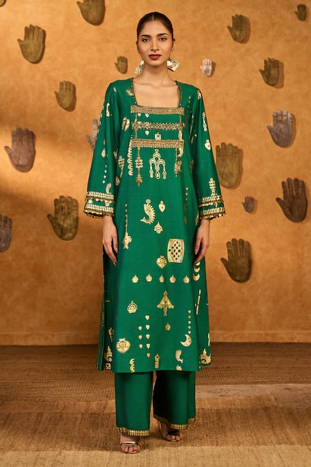 Masaba Green Folkstone Kurta With Pant 