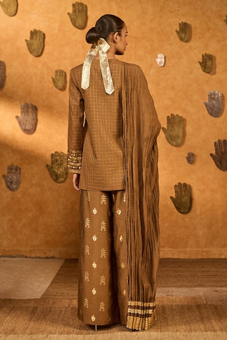 Masaba Brown Trinklet Tree Kurta Pant Set 