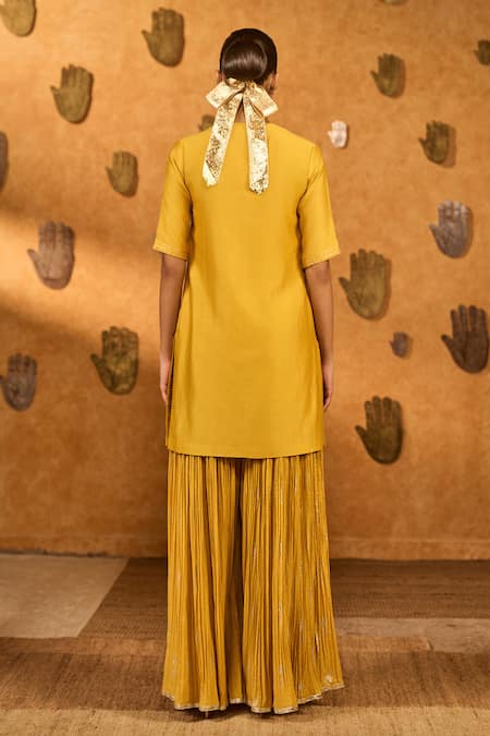 Masaba Spiced Ochre Gilded Kettle Kurta Set 