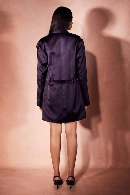 Nirmooha Plum Afterglow Jacket & Skirt Set 